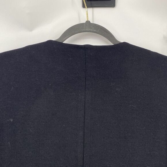 Chico's Women's Long Sleeve Rayon Blend Snap Down Long Coat Jacket Black Size 8 - Picture 10 of 14